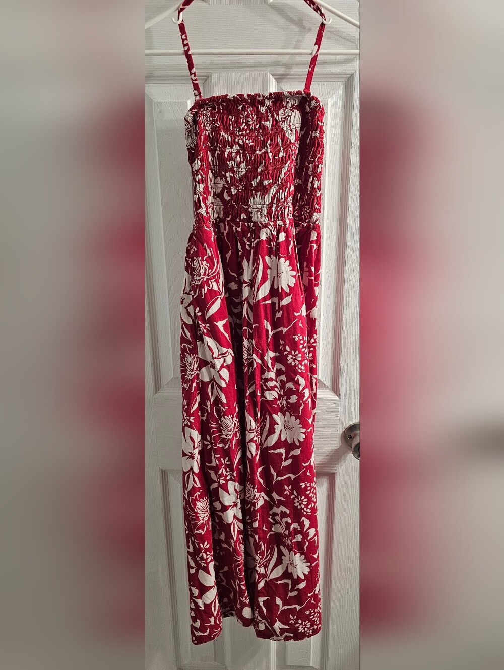 Old Navy Red Floral Maxi Dress